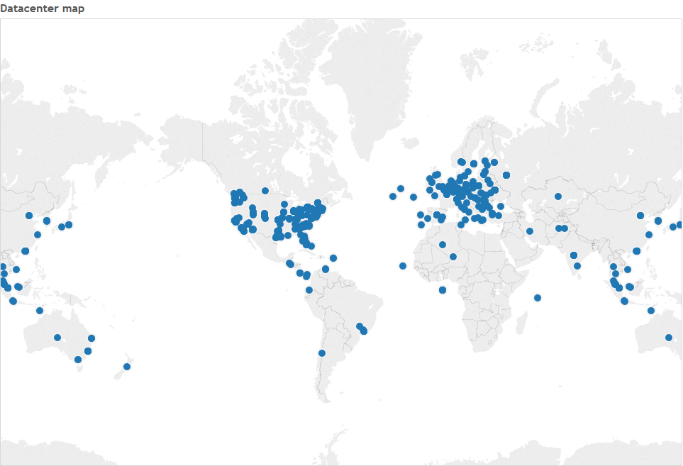 Datacenters around the world